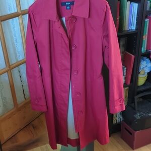 Red raincoat